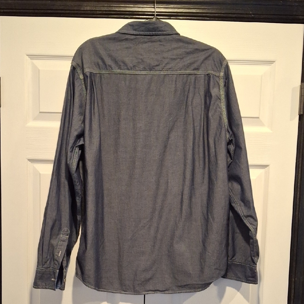 Weatherproof Denim Colored Button-Down Shirt - image 6